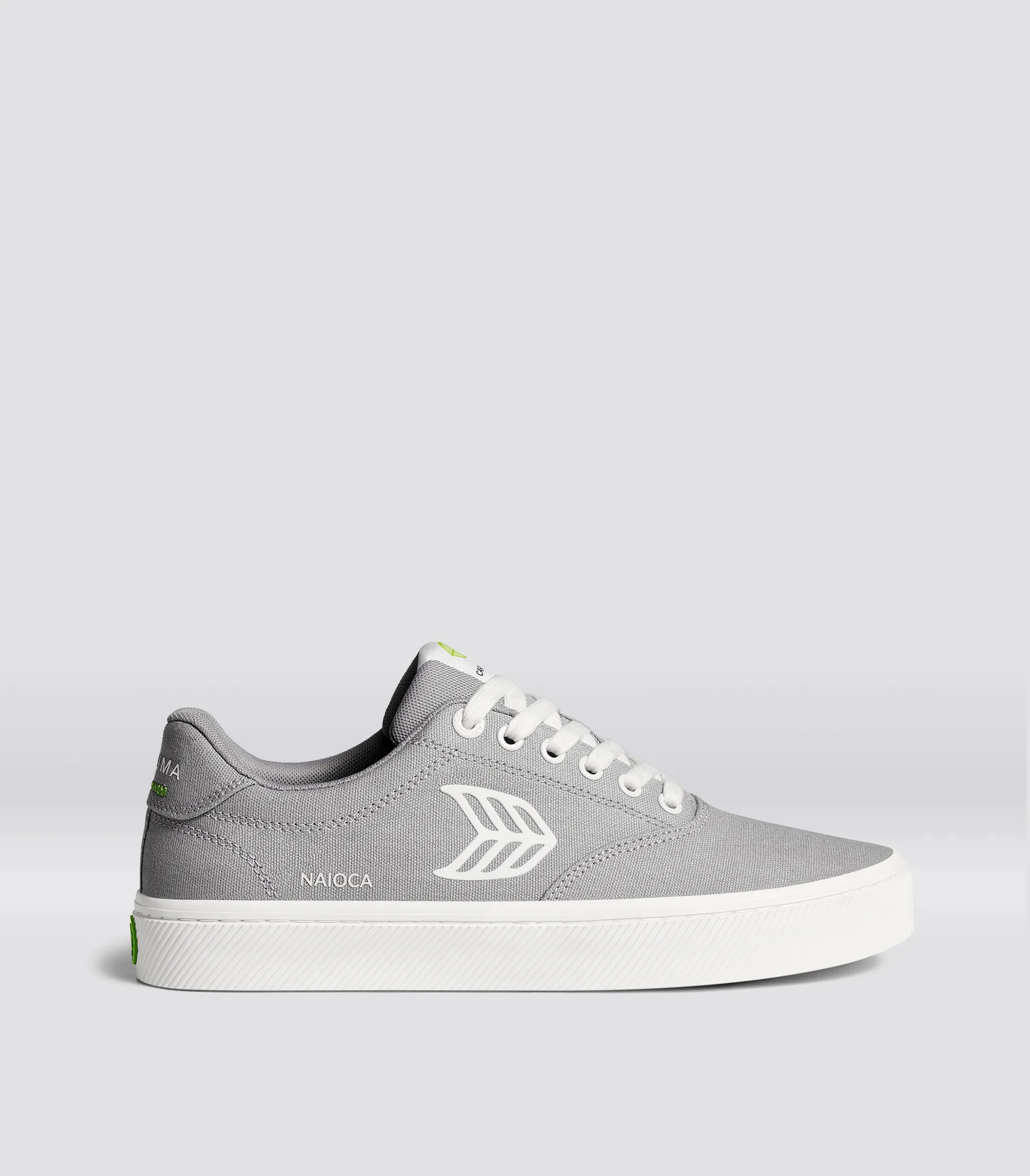 NAIOCA Canvas Light Grey Canvas Off-White Logo Sneaker Women sold by Sun Diego Boardshops