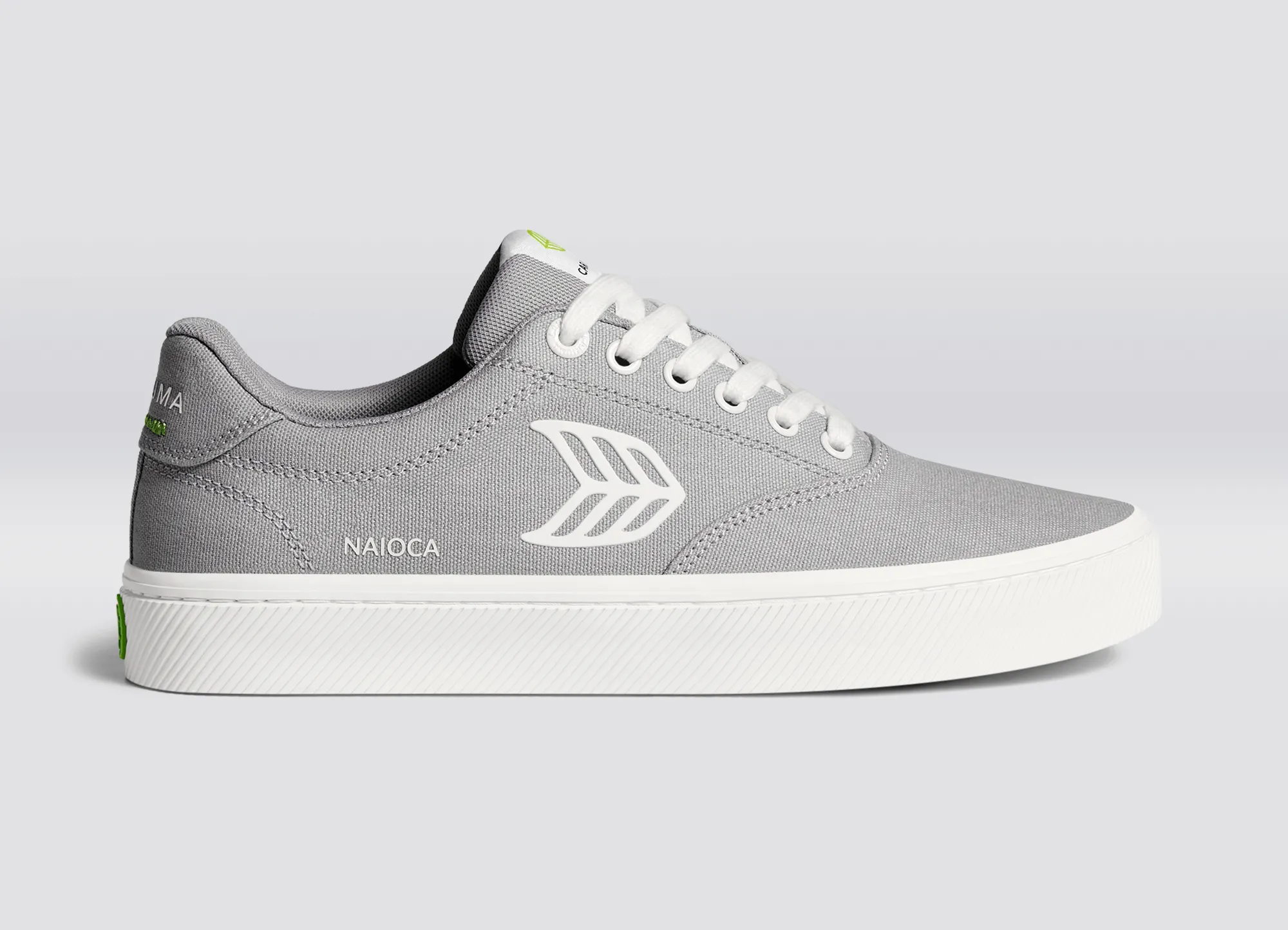 NAIOCA Canvas Light Grey Canvas Off-White Logo Sneaker Women sold by Sun Diego Boardshops product image thumbnail 4