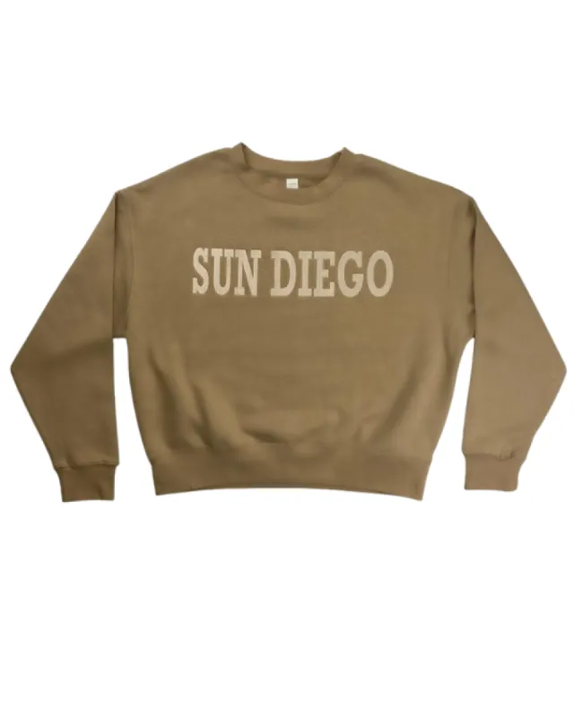 Sun Diego Fleece Embroidered - Sand sold by Sun Diego Boardshops