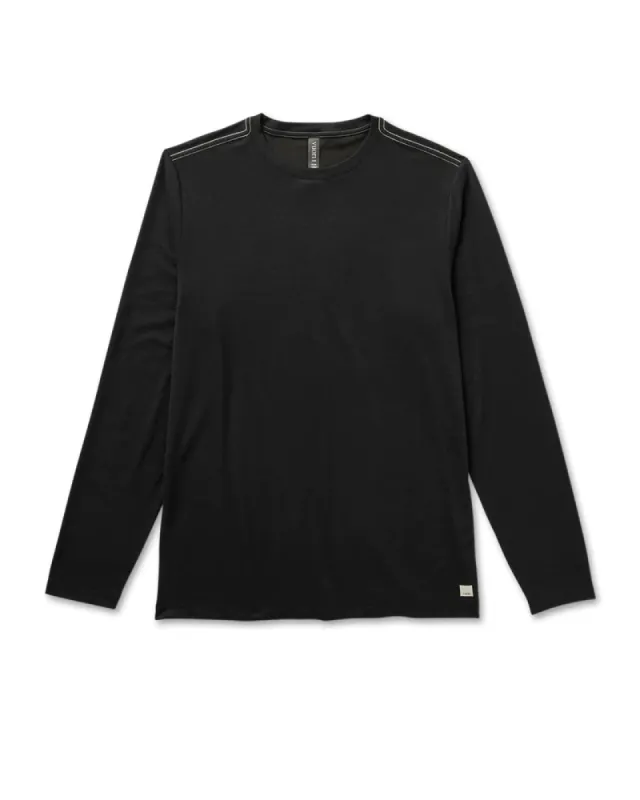 Vuori  Long Sleeve Current Tech Tee - Black sold by Sun Diego Boardshops