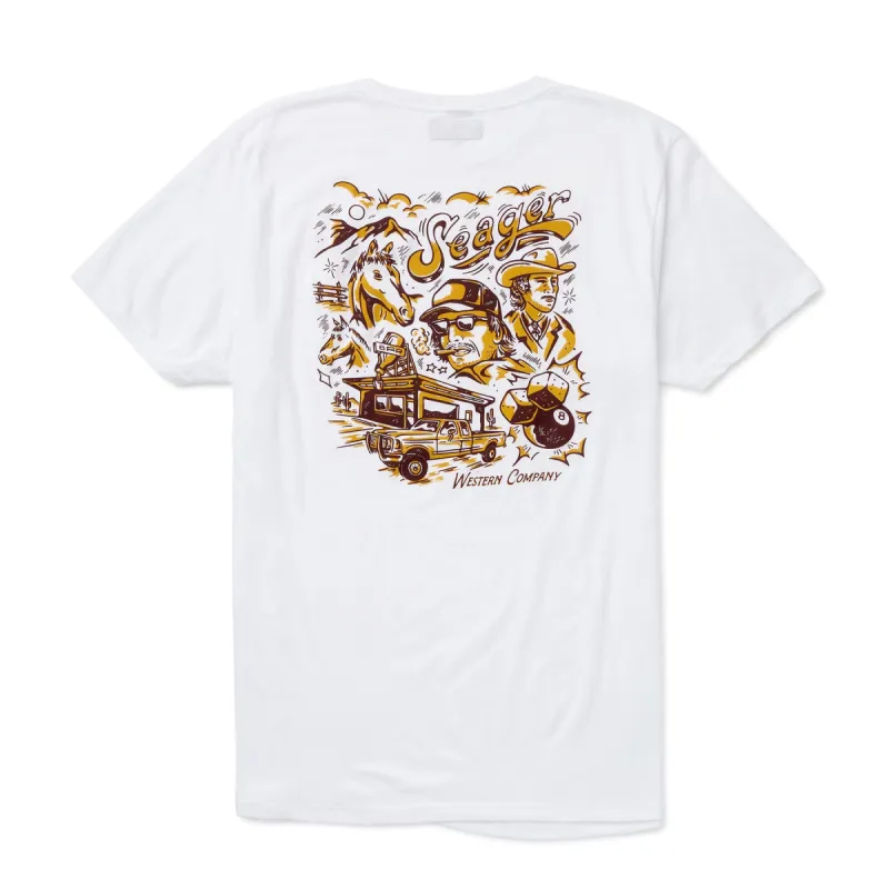 SEAGER BLOWOUT TEE - WHITE sold by Sun Diego Boardshops