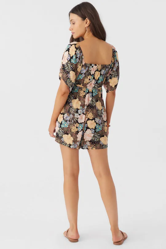 O`Neill JASLYNN MACAW TROPICAL ROMPER - BLACK sold by Sun Diego Boardshops product image thumbnail 3