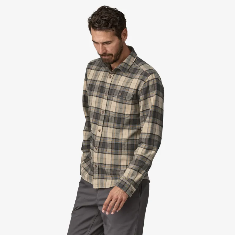 Patagonia Men's Long-Sleeved Lightweight Fjord Flannel Shirt - SPOTTER FORGE GREY sold by Sun Diego Boardshops