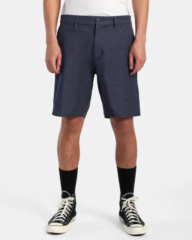 RVCA BACK IN HYBRID 19" SHORTS - Denim Heather sold by Sun Diego Boardshops