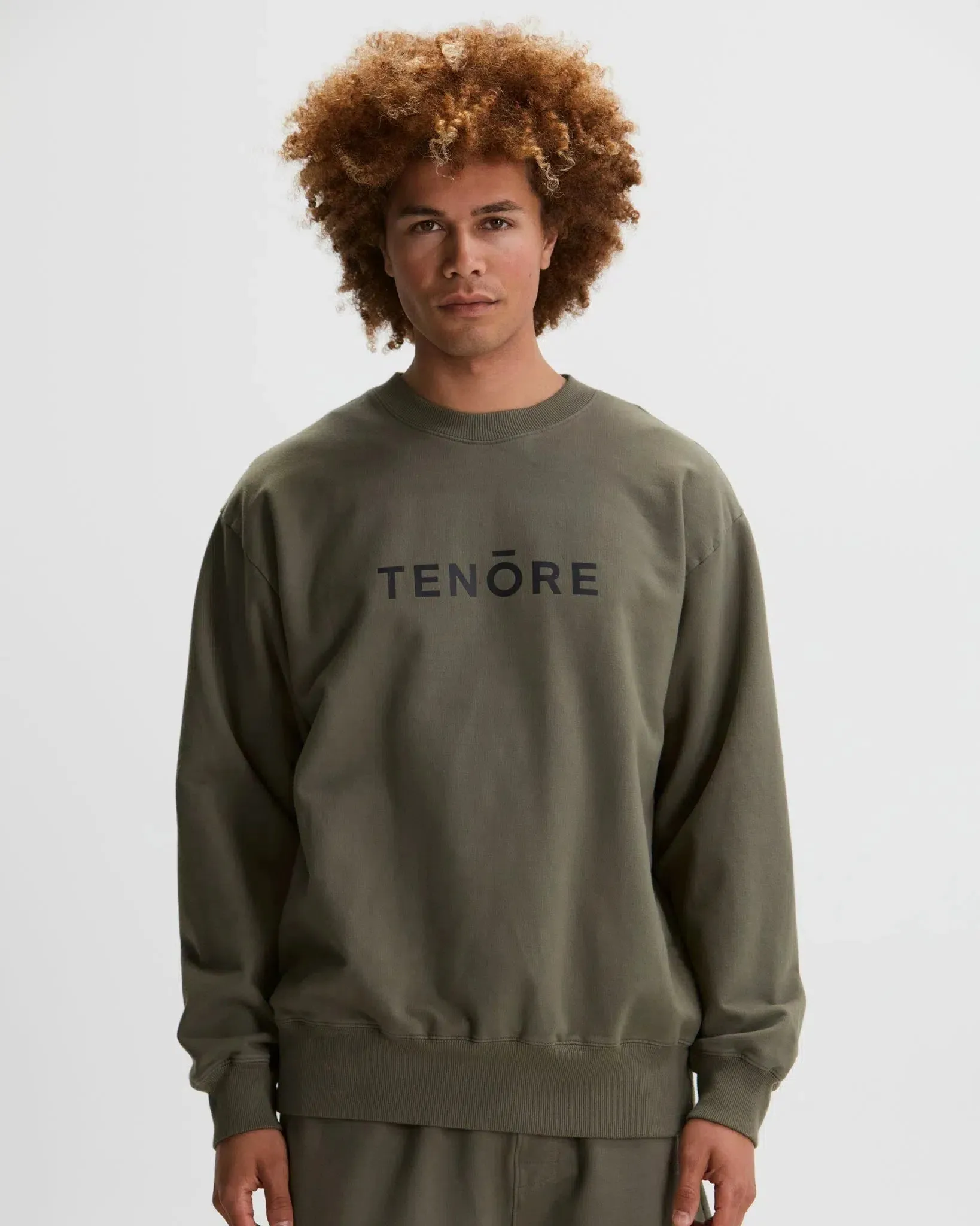 Tenore Logo Fleece Crewneck - OLIVE sold by Sun Diego Boardshops