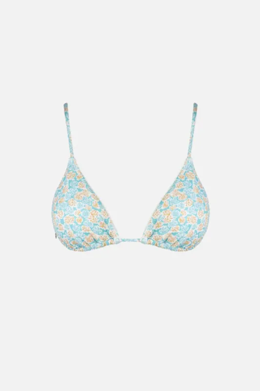 Rhythm Sunburst Floral Slide Tri Top- BLUE sold by Sun Diego Boardshops