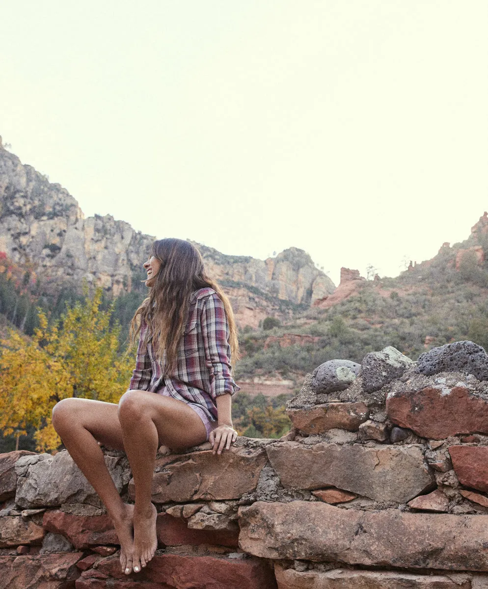 Outerknown Westerly Blanket Shirt - MARINE TOPO PLAID sold by Sun Diego Boardshops product image thumbnail 3