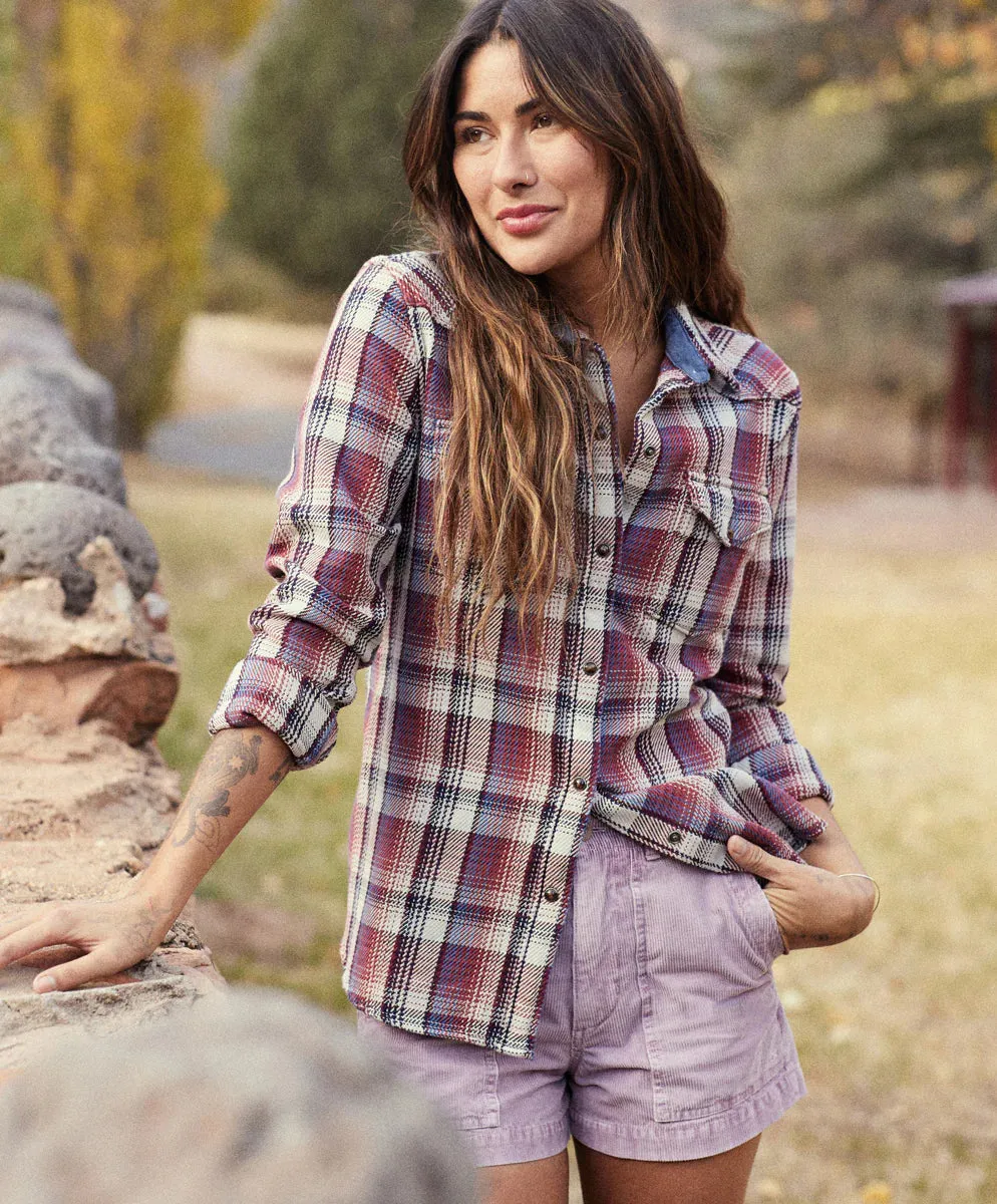 Outerknown Westerly Blanket Shirt - MARINE TOPO PLAID sold by Sun Diego Boardshops product image thumbnail 4