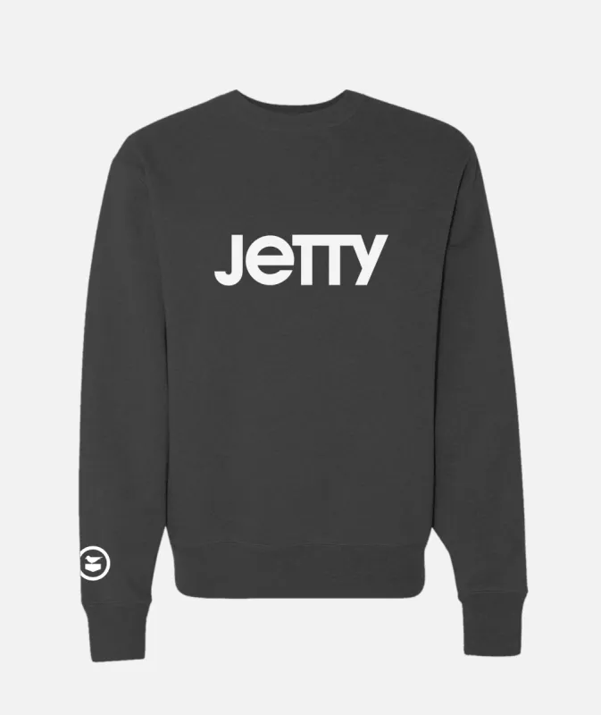 Logo Crew Neck - Charcoal made by JETTY
