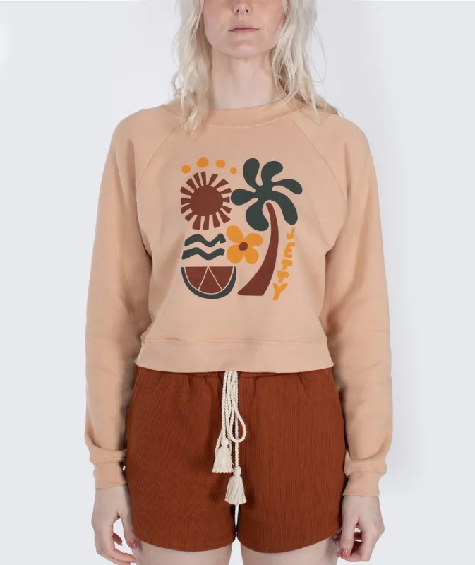 Beachside Crewneck - Peach sold by Sun Diego Boardshops