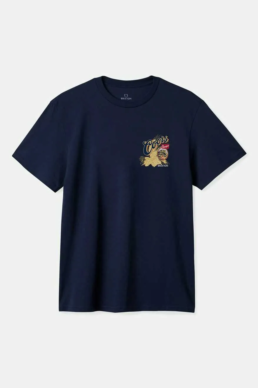 Brixton COORS START YOUR LEGACY HOPS T-SHIRT - NAVY sold by Sun Diego Boardshops product image thumbnail 2