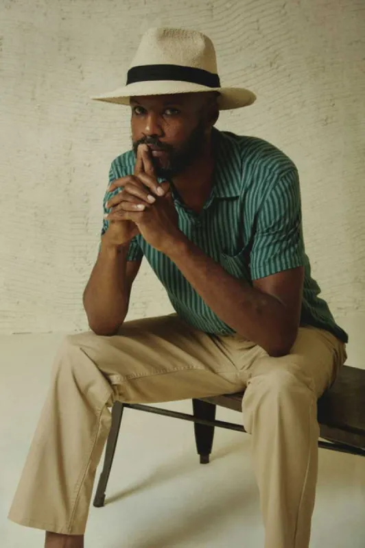Brixton  SOL STRAW FEDORA - NATURAL/BLACK sold by Sun Diego Boardshops