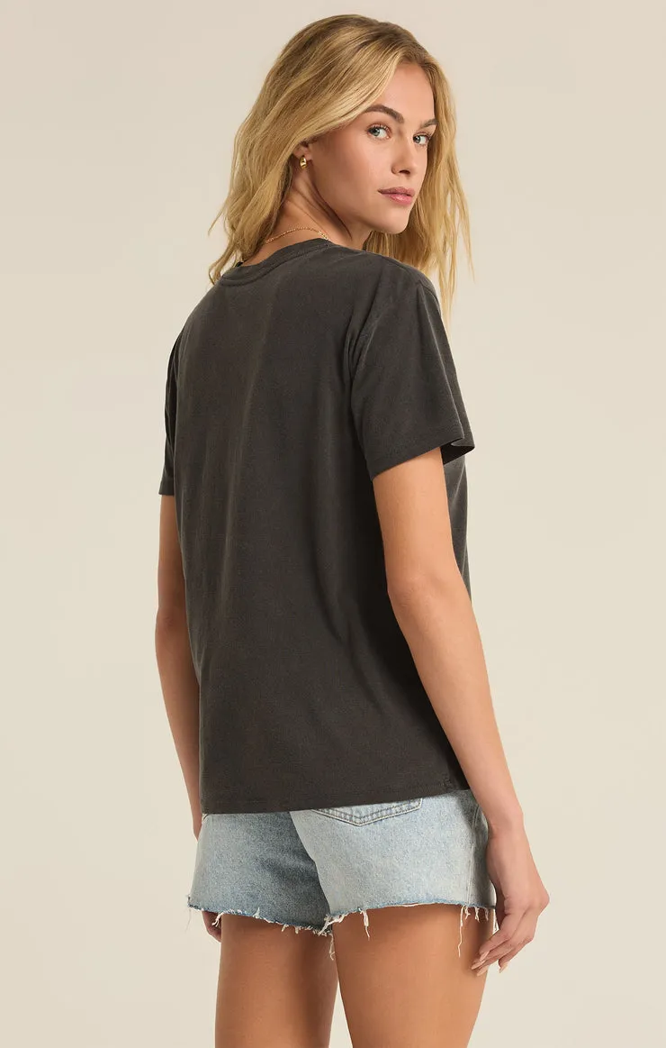 Z-Supply Nashville Boyfriend Tee - BLACK SAND sold by Sun Diego Boardshops product image thumbnail 2