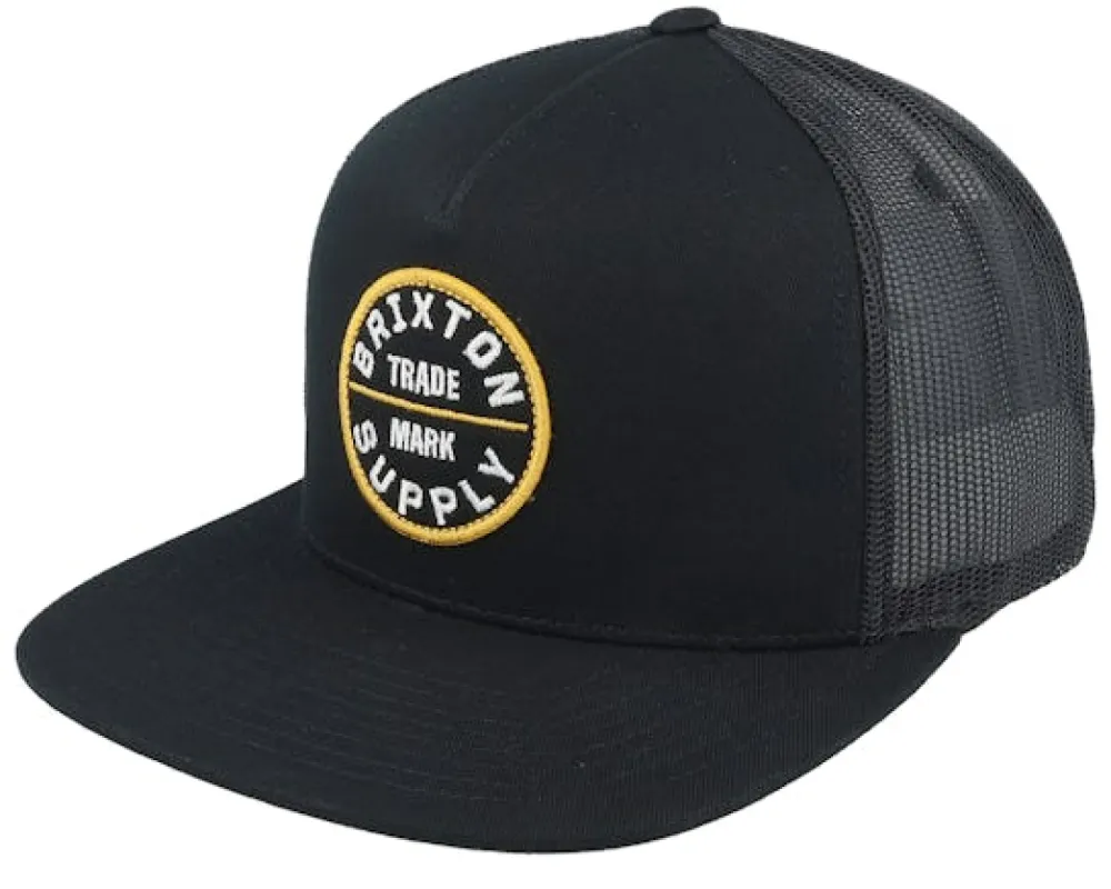 Brixton Oath Mp Trucker Hat - BLACK/BLACK sold by Sun Diego Boardshops