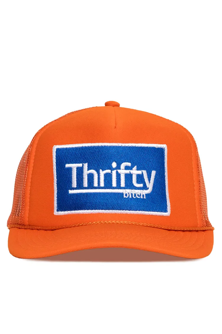 That Friday Feeling Thrifty Bitch Trucker Hat - ORANGE sold by Sun Diego Boardshops