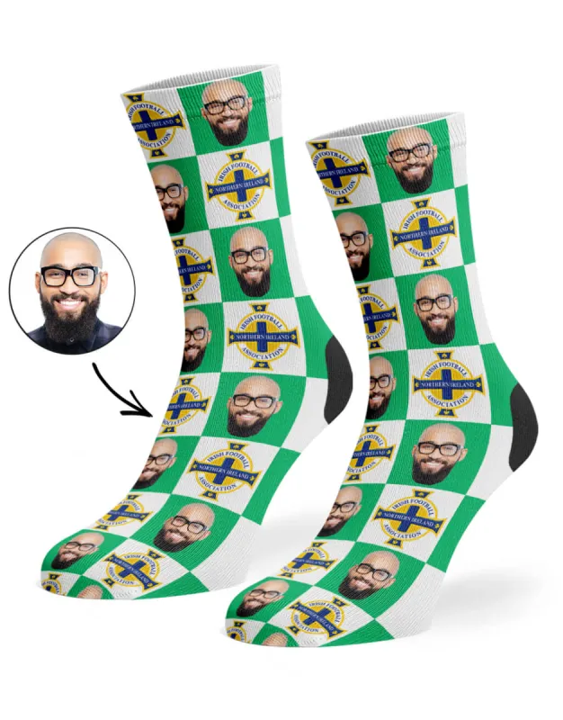 Northern Ireland Crest Checkered Socks sold by Super Socks