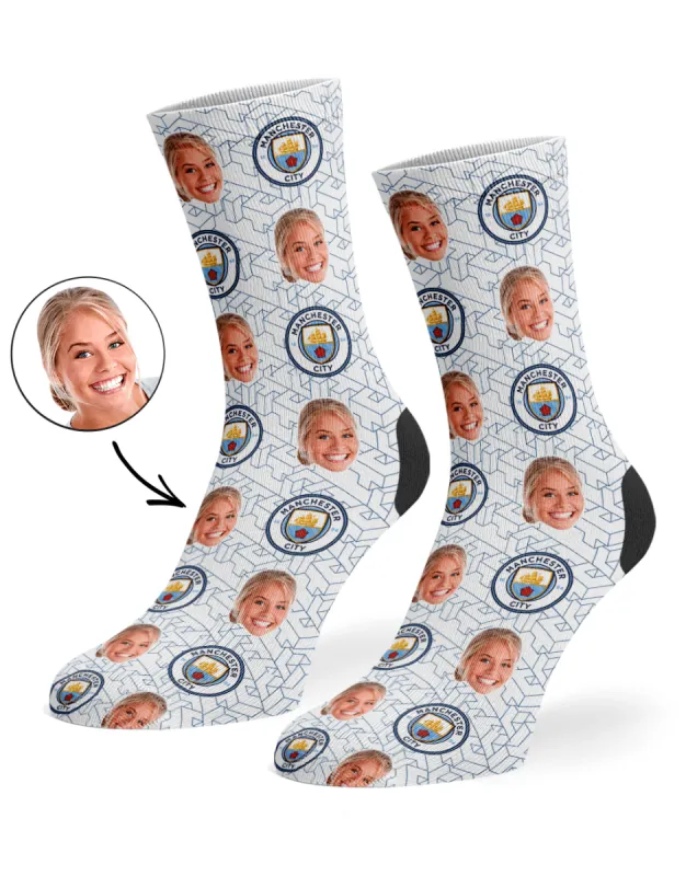 Man City Pattern Socks sold by Super Socks