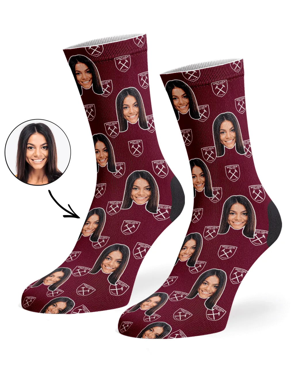 West Ham Crest Socks sold by Super Socks
