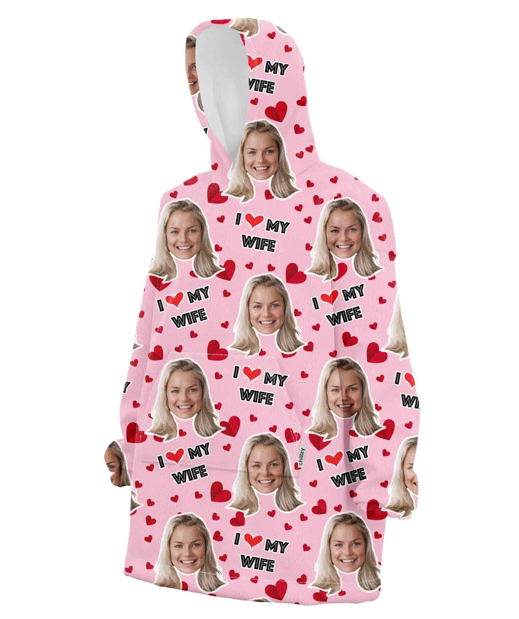 I Love My Wife Hoodie Blanket sold by Super Socks product image thumbnail 5
