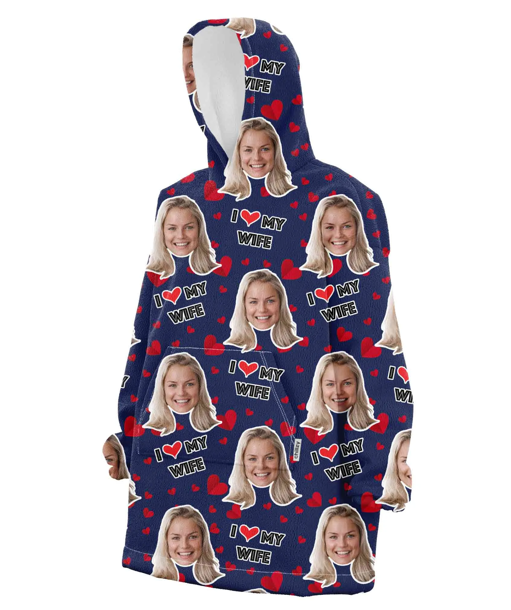 I Love My Wife Hoodie Blanket sold by Super Socks