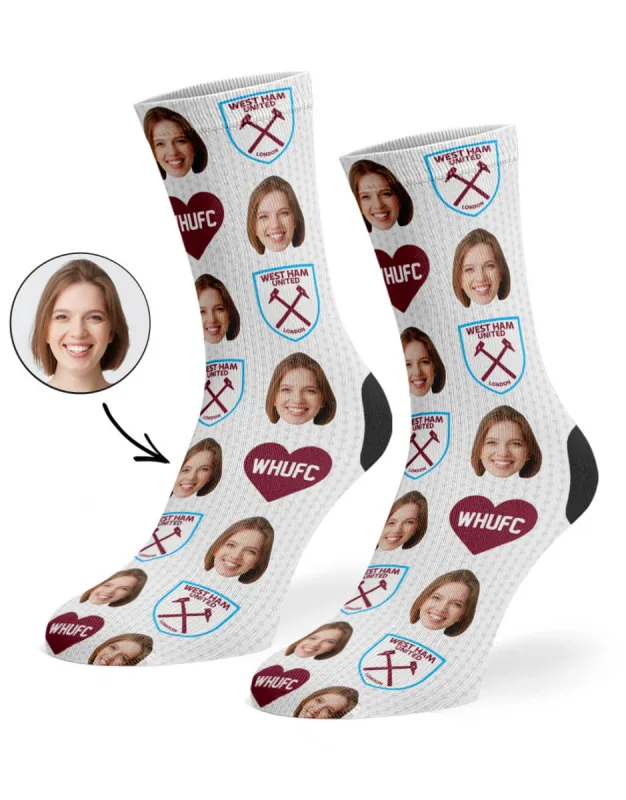 WHU Hearts Socks sold by Super Socks