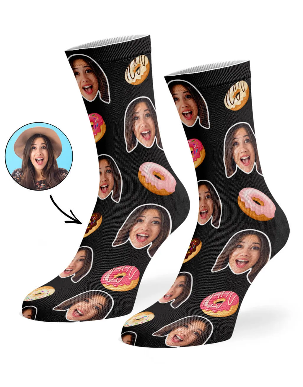 Donut Face Socks sold by Super Socks product image thumbnail 5