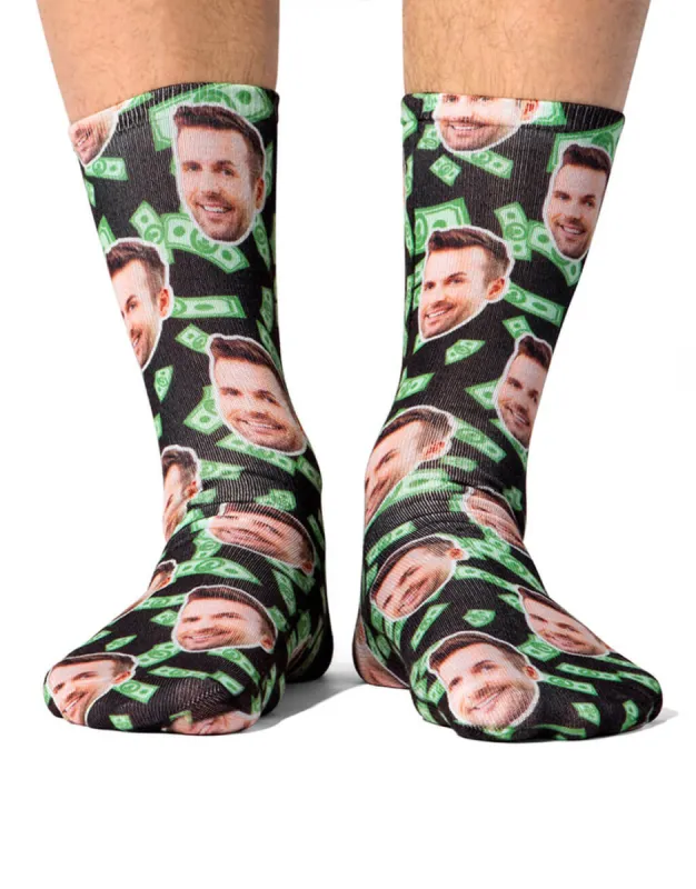 Make It Rain Dollar Socks made by Super Socks