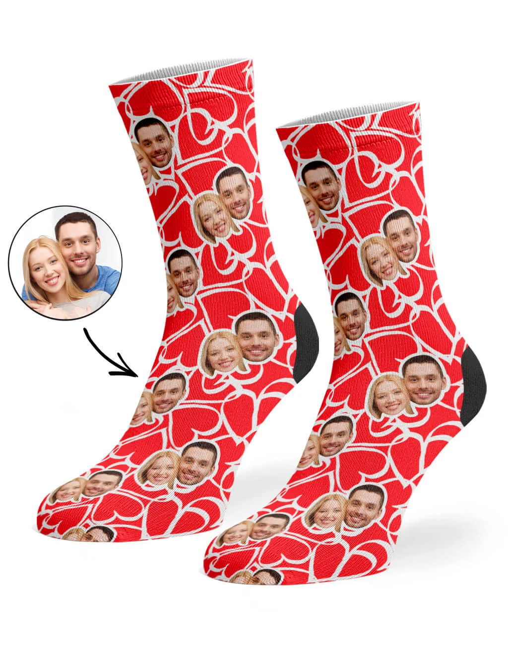 Doodle Hearts Socks sold by Super Socks product image thumbnail 2