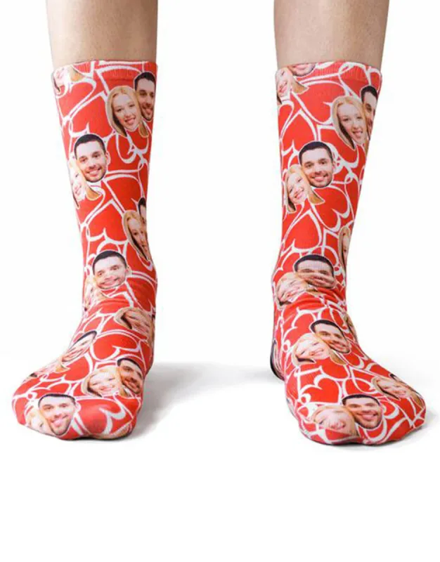 Doodle Hearts Socks sold by Super Socks