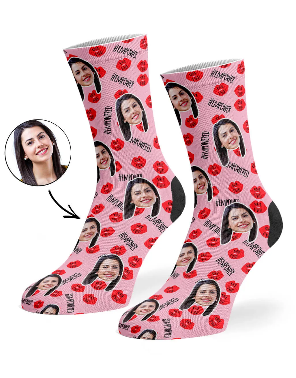 Girl Power Lips Socks sold by Super Socks product image thumbnail 2