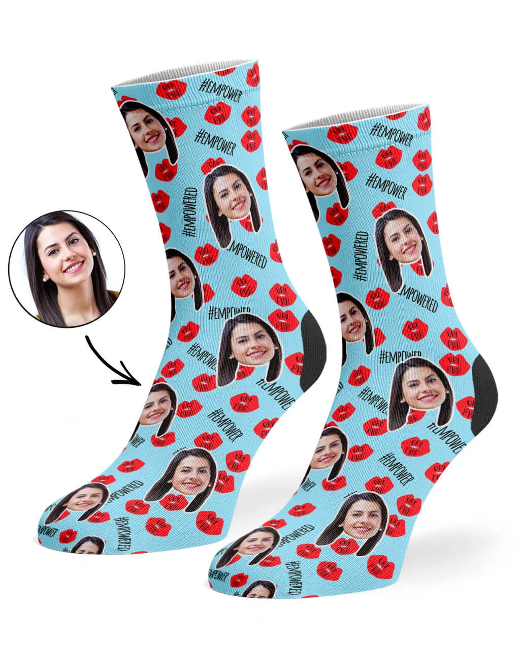 Girl Power Lips Socks sold by Super Socks product image thumbnail 3
