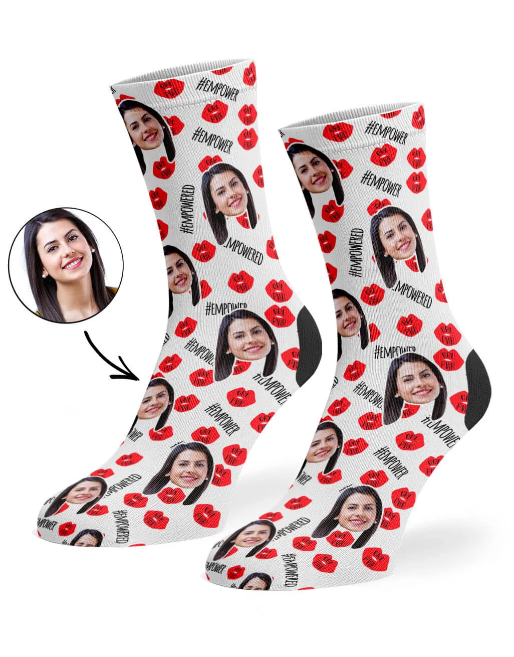 Girl Power Lips Socks sold by Super Socks product image thumbnail 5