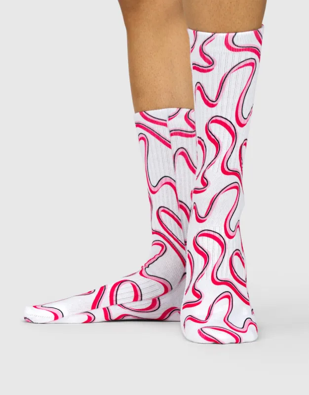 Pink Swirl Socks sold by Super Socks