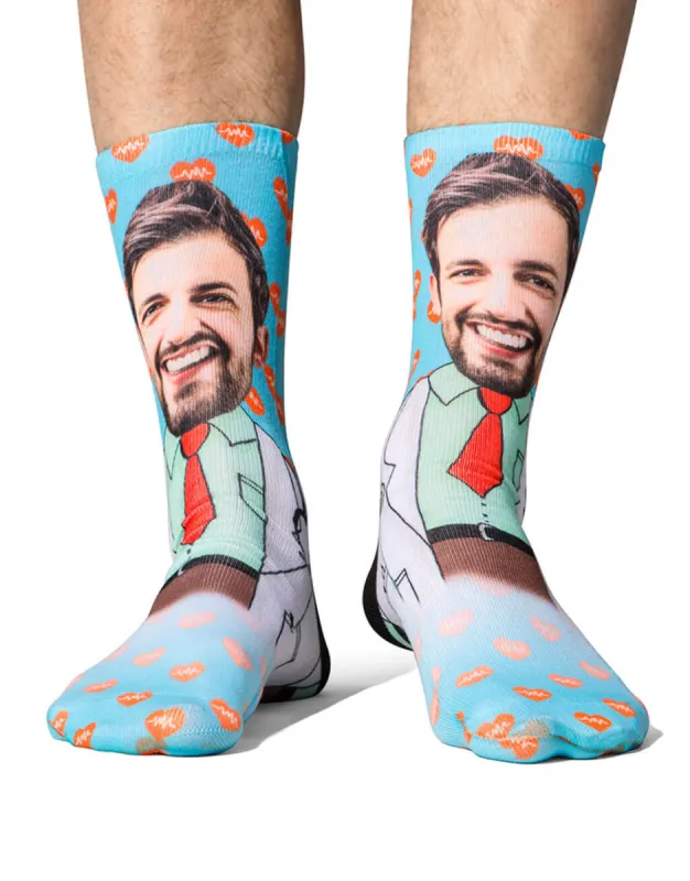 Male Doctor Me Socks made by Super Socks