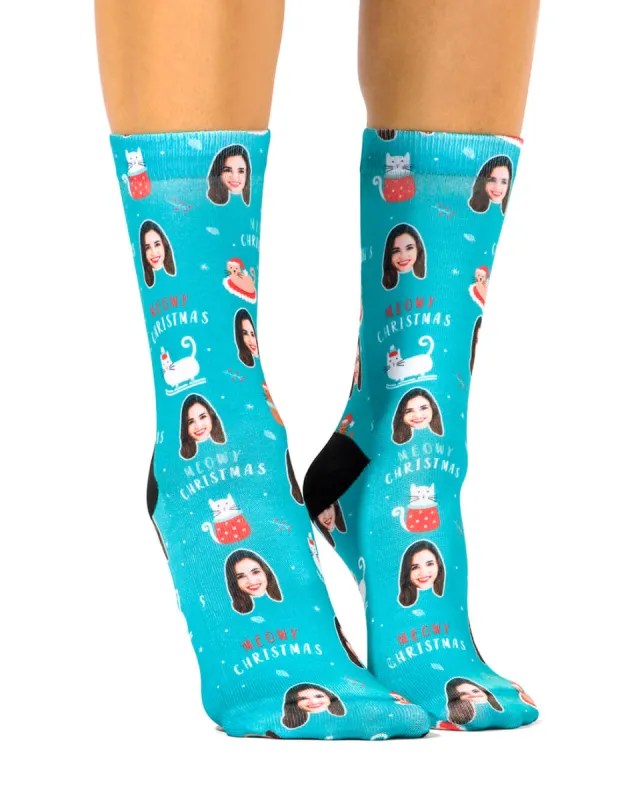 Meowy Christmas Socks sold by Super Socks