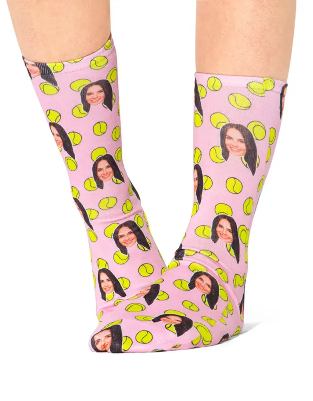 Tennis Balls Face Socks sold by Super Socks