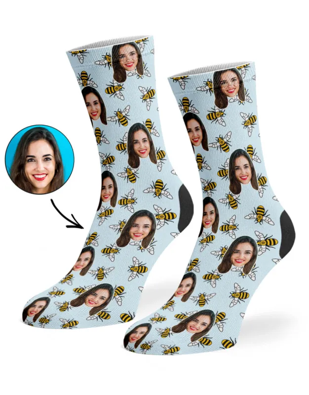 Manchester Bee Pattern Socks sold by Super Socks