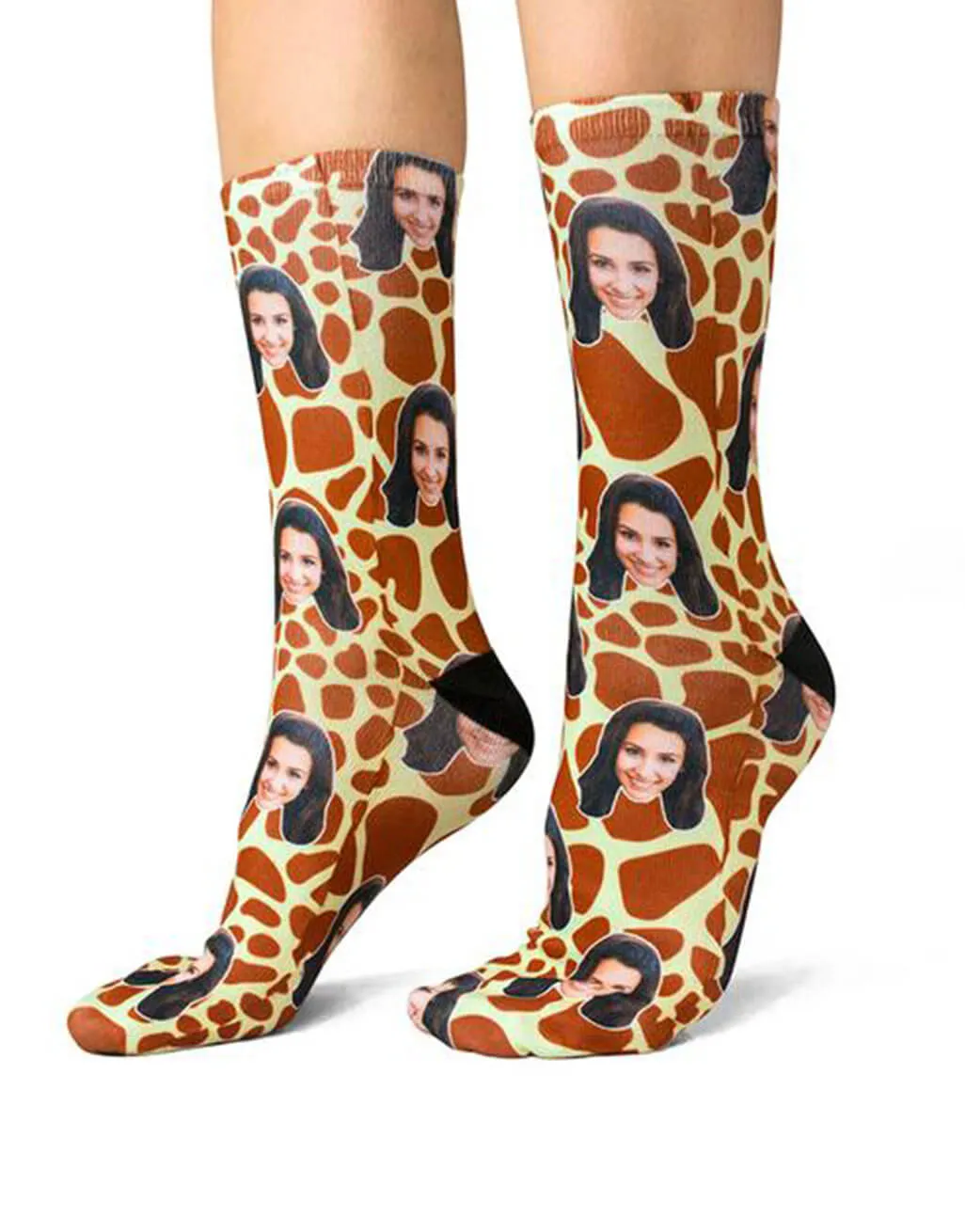 Giraffe Print Face Socks sold by Super Socks