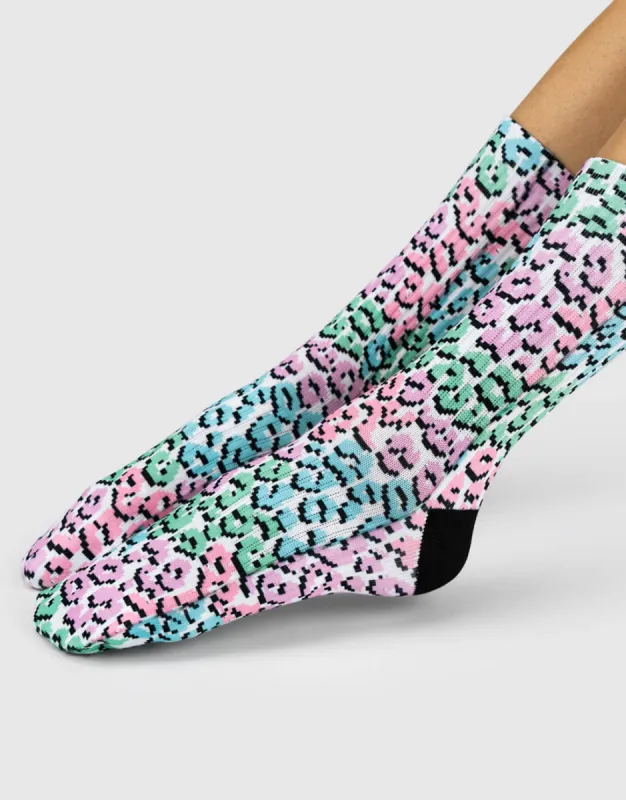 Leopard Pixel Socks sold by Super Socks