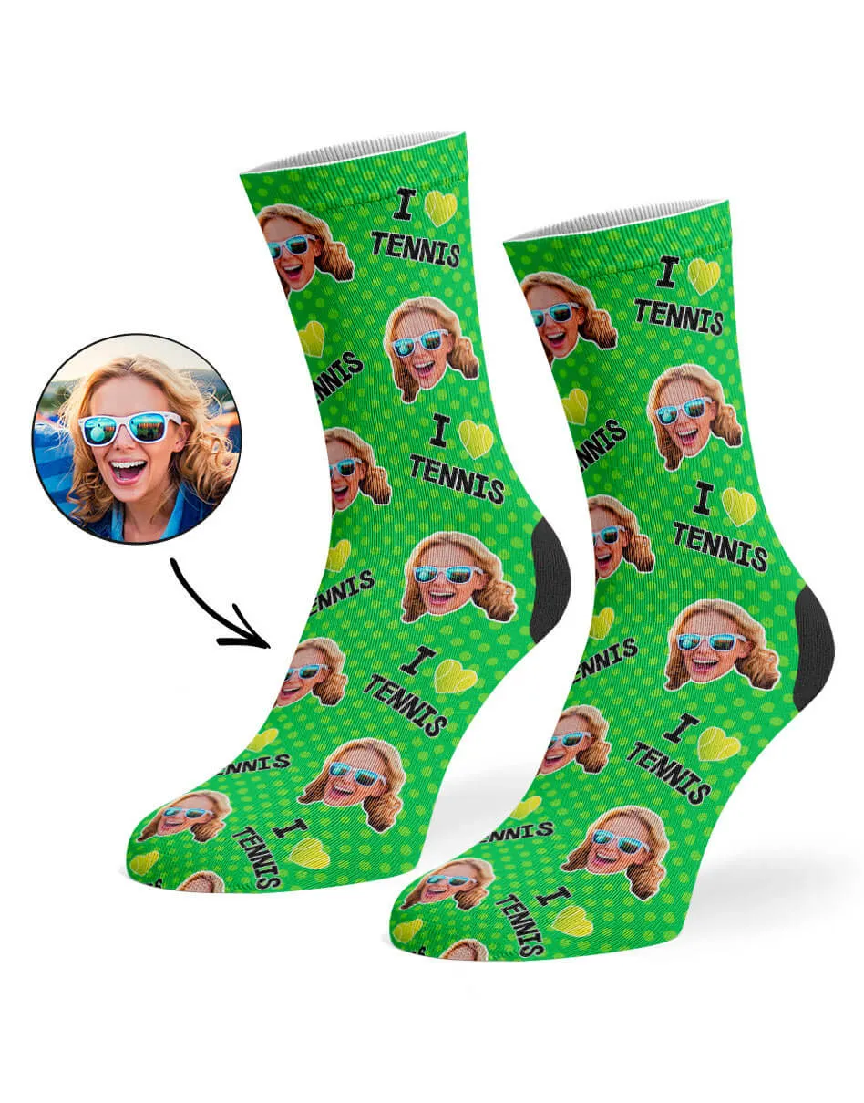 I Love Tennis Socks sold by Super Socks product image thumbnail 4
