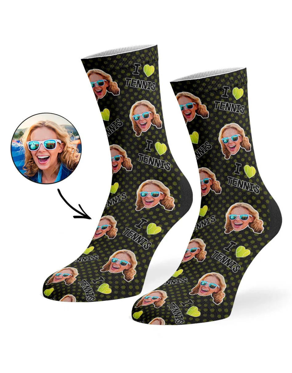 I Love Tennis Socks sold by Super Socks product image thumbnail 2