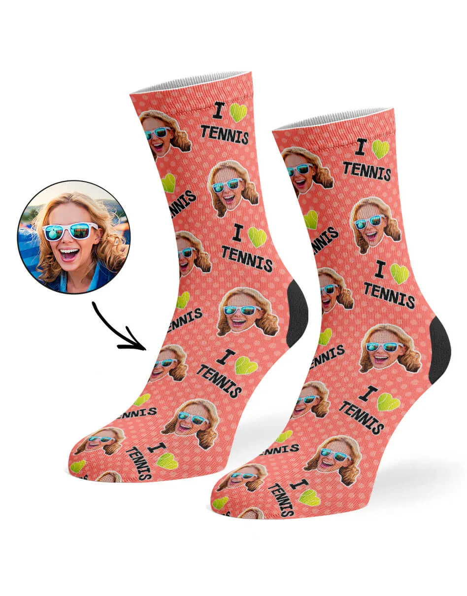 I Love Tennis Socks sold by Super Socks product image thumbnail 3