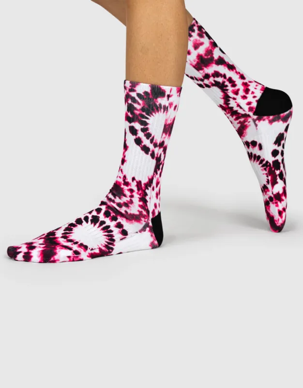 Pink Circle Tie Dye Socks sold by Super Socks