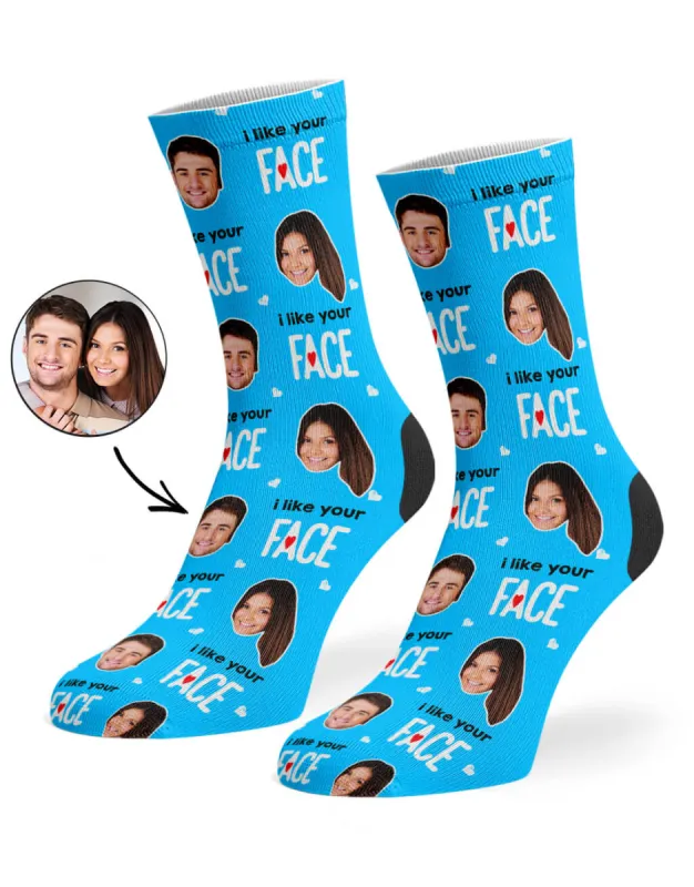 I Like Your Face Socks made by Super Socks