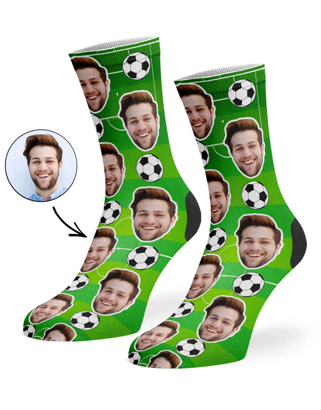 Football Face Socks sold by Super Socks product image thumbnail 2