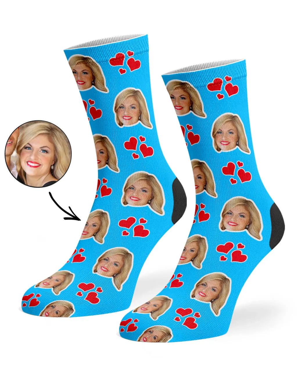 My Valentine Face Socks sold by Super Socks product image thumbnail 5
