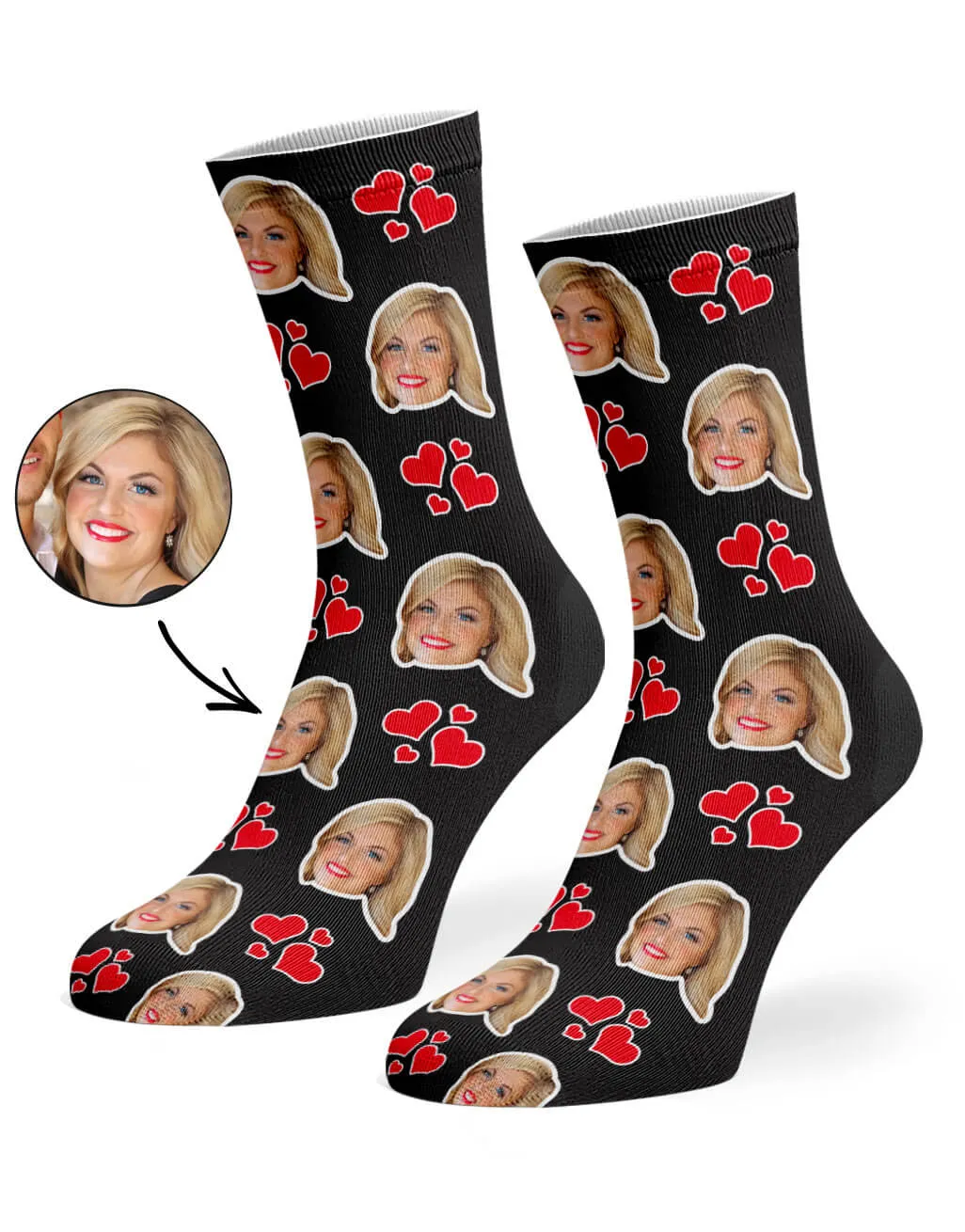 My Valentine Face Socks sold by Super Socks product image thumbnail 4