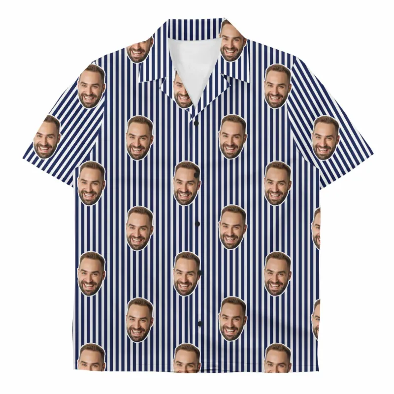 Pin Stripe Custom Face Shirt sold by Super Socks