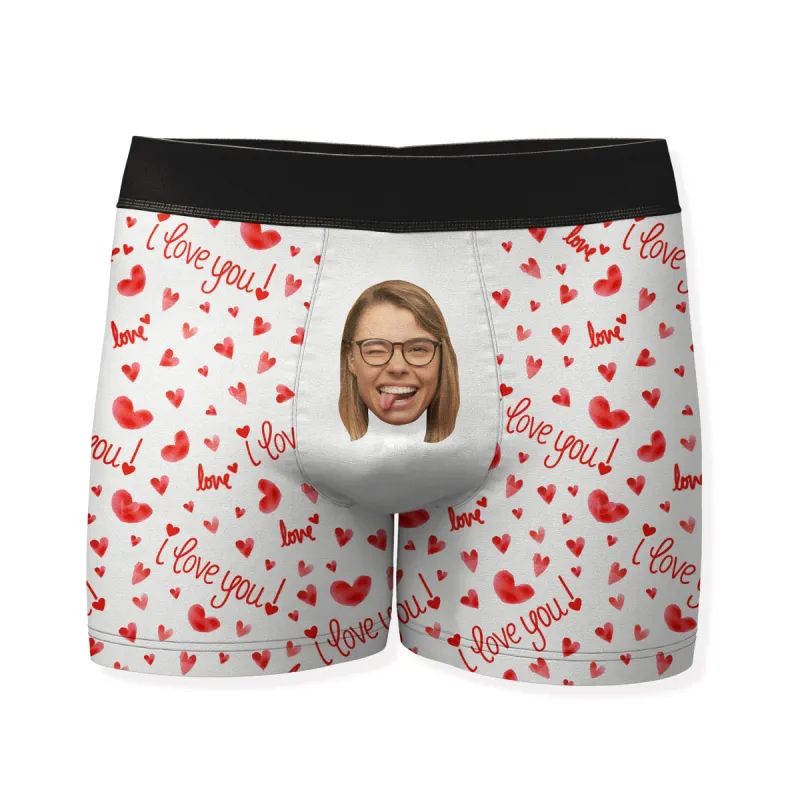 I Love You Face Boxers sold by Super Socks
