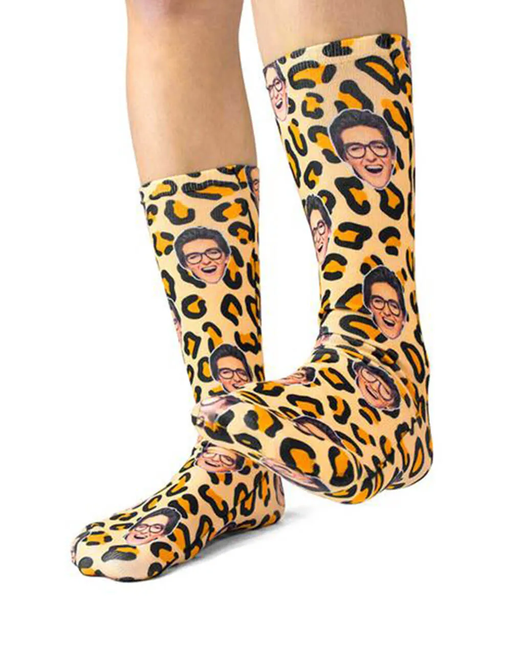 Leopard Print Face Socks sold by Super Socks